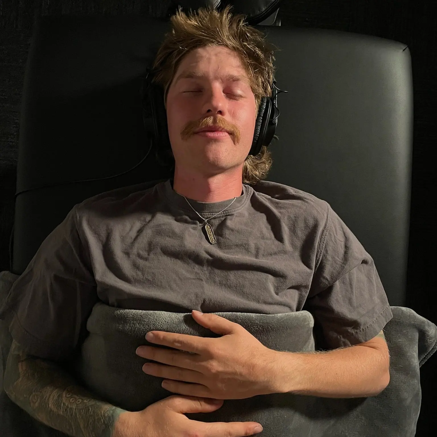 Man enjoying a sound journey