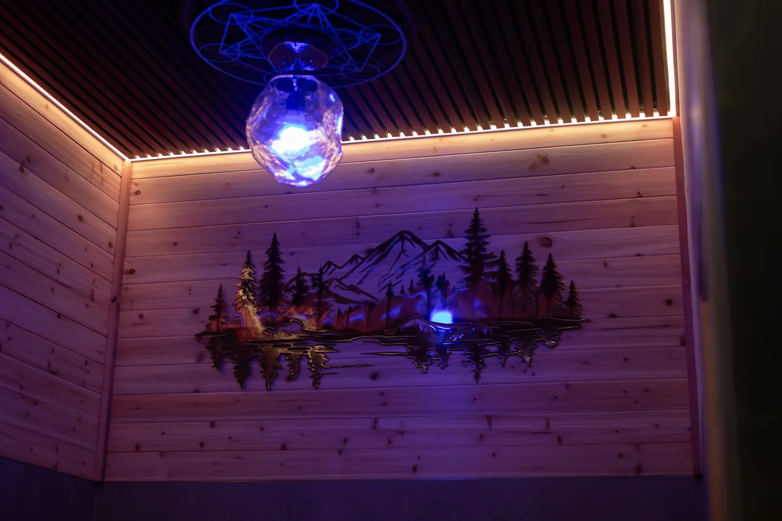 Fire and ice mural