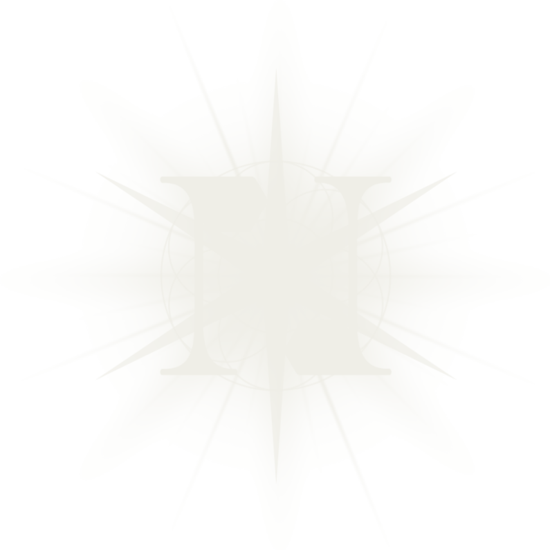 Glowing North star with the seed of life